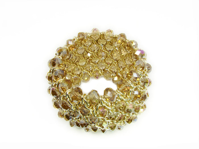 Chunky Bead Bracelet Cuff Stretch Prismatic Beads - Martinuzzi Accessories