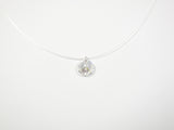 Crystal pendant Necklace. Floating Illusion necklace. - Martinuzzi Accessories