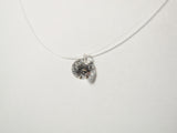 Crystal pendant Necklace. Floating Illusion necklace. - Martinuzzi Accessories