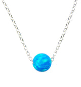 bridesmaid necklace blue opal ball necklace - Martinuzzi accessories