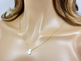 Cat Necklace White Opal Charm Pendant 925 Sterling Silver Chain