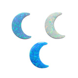 Pendants Color comparison Half Crescent Moon Necklace Opal Pendant Sterling Silver Chain. 