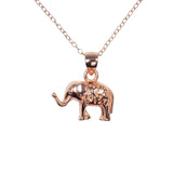 rose gold elephant pendant necklace