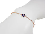 rose gold evil eye bracelet for women