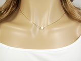White Opal Ball dot bead Necklace 925 sterling silver goldplated - Martinuzzi Accessories